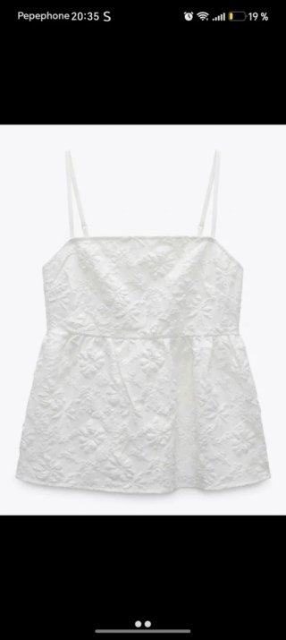 Blusa de tirantes blanca