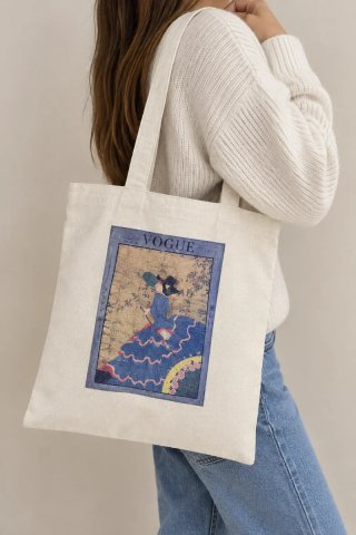 Tote Bag con Ilustración Vogue