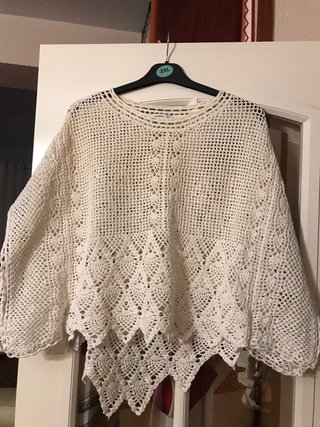 Blusa de ganchillo Mango blanca