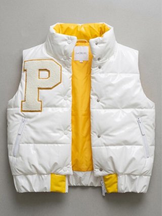Chaleco LeCRUEL Blanco y Amarillo Talla L