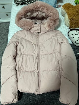 Chaqueta Acolchada Rosa con Capucha