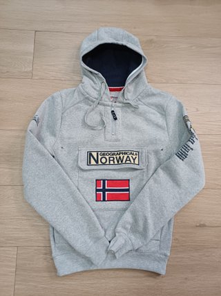 Sudadera Geographical Norway Gris Talla L