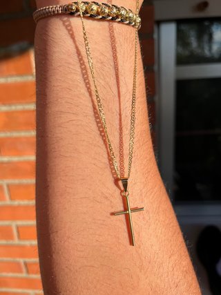 Colgante de Cruz 3.5cm en Oro de 18 Quilates