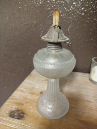 Lámpara de aceite vintage de cristal