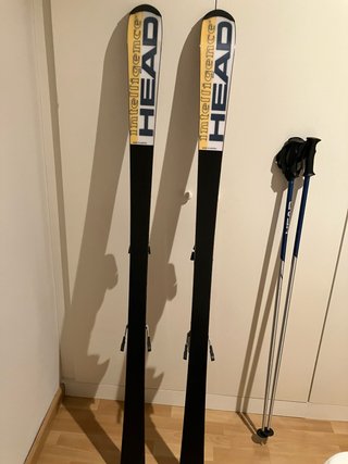 Esquís HEAD 170cm con Fijaciones y Bastones