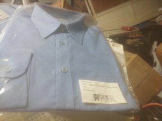 Camisa de Manga Larga Azul Talla L