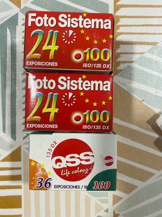 Lote de 3 carretes de fotos