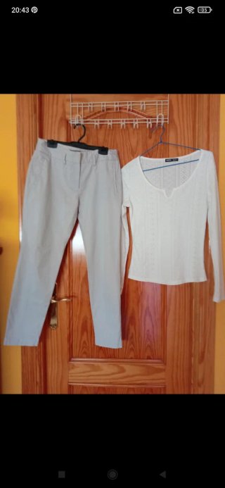 Conjunto Pantalón ZARA y Camiseta Shein