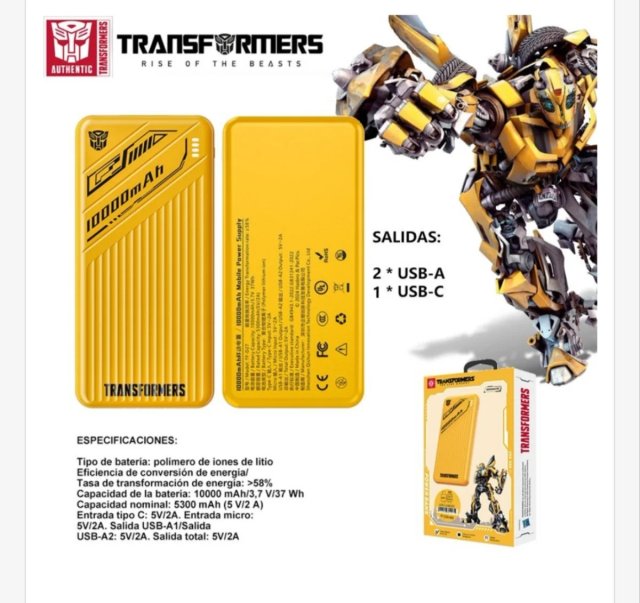 Power Bank Transformers 10000mAh