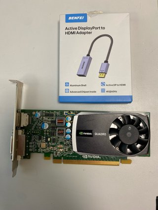 Scheda video NVIDIA Quadro K600 1GB DDR3 + Adattat