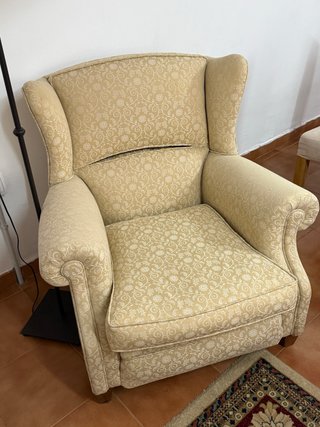 Sillón / sofá / butaca orejero Beige (2uds)