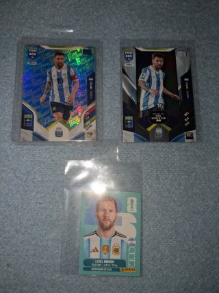 Lote de 3 cartas de Messi