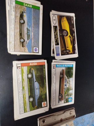 Set de 4 Cartas de Coches Clásicos