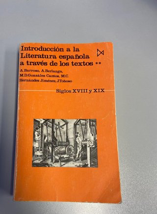 Introducción a la literatura española textos Istmo