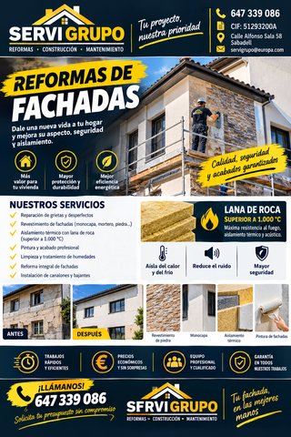 Reformas de fachadas y aislamiento