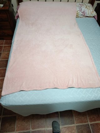 Manta para sofá rosa