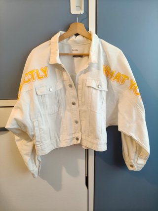 Cazadora Vaquera Blanca Bershka
