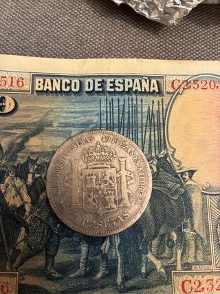 Moneda 5 Pesetas Alfonso XII 1876