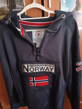 Sudadera Geographical Norway Negra Talla M