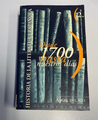 Historia de la literatura española 2 Ángel del Río