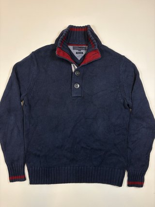 Jersey Tommy Hilfiger Cuello Alto Azul Talla L