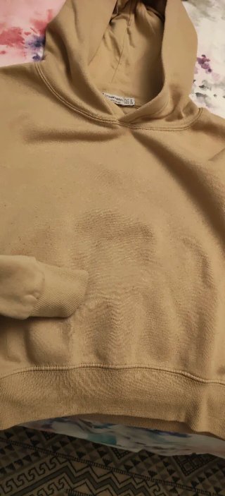 Sudadera con capucha Stradivarius beige y jersey