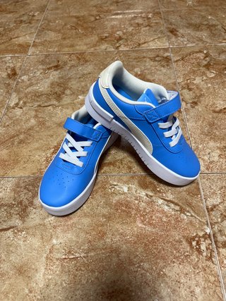 Zapatillas Puma Niño Azules con Velcro