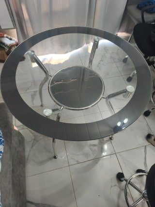 Mesa Redonda de Cristal 90cm