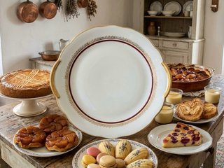 🇫🇷 Bandeja para Postre Porcelana