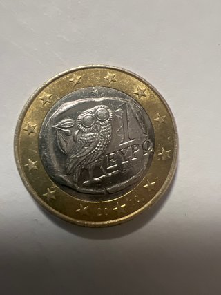 Moneda de 1 Euro Búho (Grecia 2010)