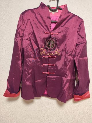 Chaqueta Oriental de Satén Morada