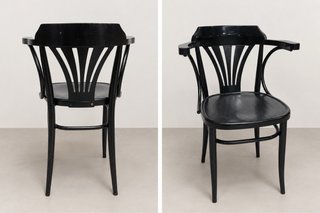 Silla de Hostelería de Madera Negra