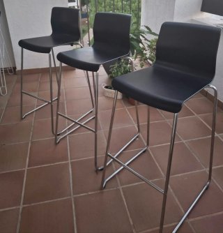 Pack 3 taburetes altos Ikea Glenn