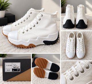 Zapatillas Blancas con Plataforma Talla 37