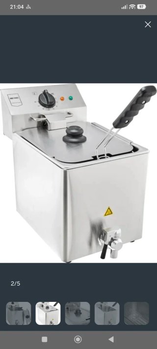Freidora Industrial de Acero Inoxidable