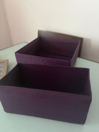 2 Cajas de Almacenamiento Moradas