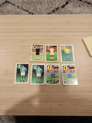7 Cromos Fútbol Ases y Estrellas Fher 1969