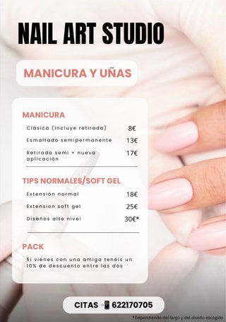 Servicio de manicura y diseño de uñas ELCHE