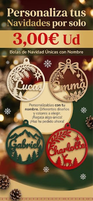 Bolas de Navidad Personalizadas con Nombre