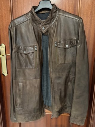 Chaqueta de caballero de cuero Dustin marrón T. 56
