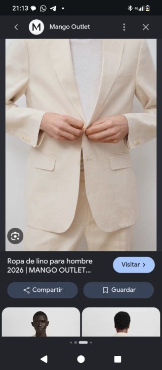 Americana Slim Fit de Lino y Lyocell