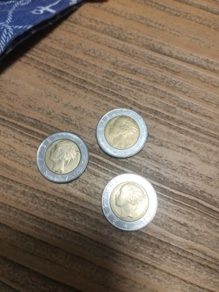 Set di 3 monete bimetalliche italiane