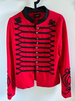 Chaqueta OSLEY Roja Estilo Militar
