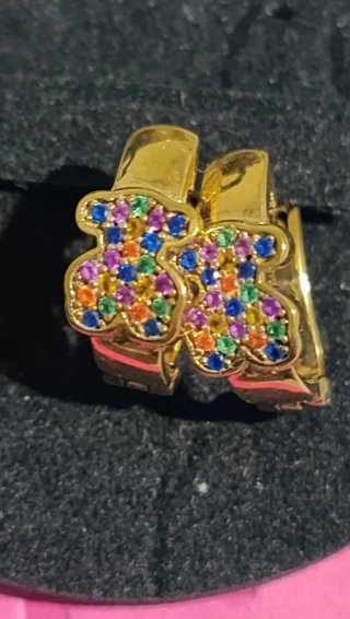 Pendientes Tous Plata Baño Oro Multicolor