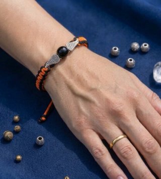 Pulsera con Abalorio de Alas moteras