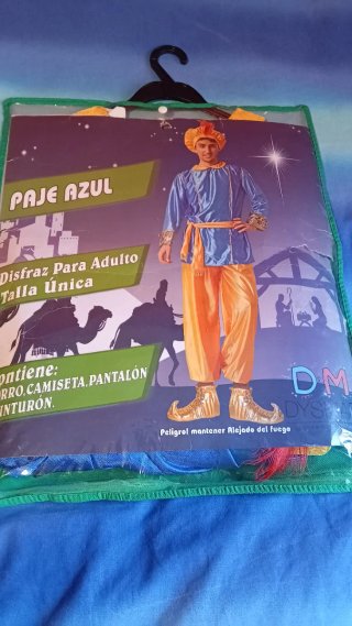 Disfraz Paje Real Azul Adulto Talla Única