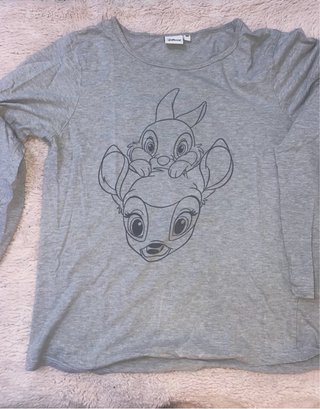 Camiseta Disney Bambi y Tambor Gris