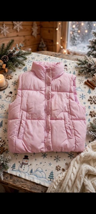 Chaleco Acolchado Rosa 7a9