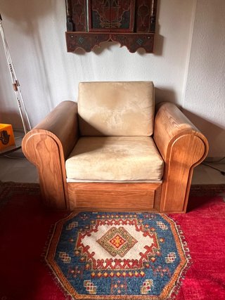 Sillón de madera estilo mexicano