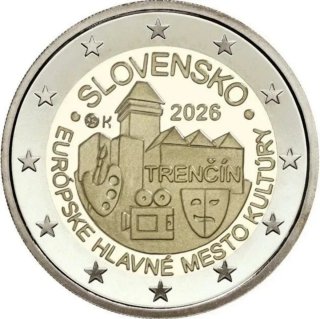 Moneda 2€ Eslovenia 2026 Trenčín